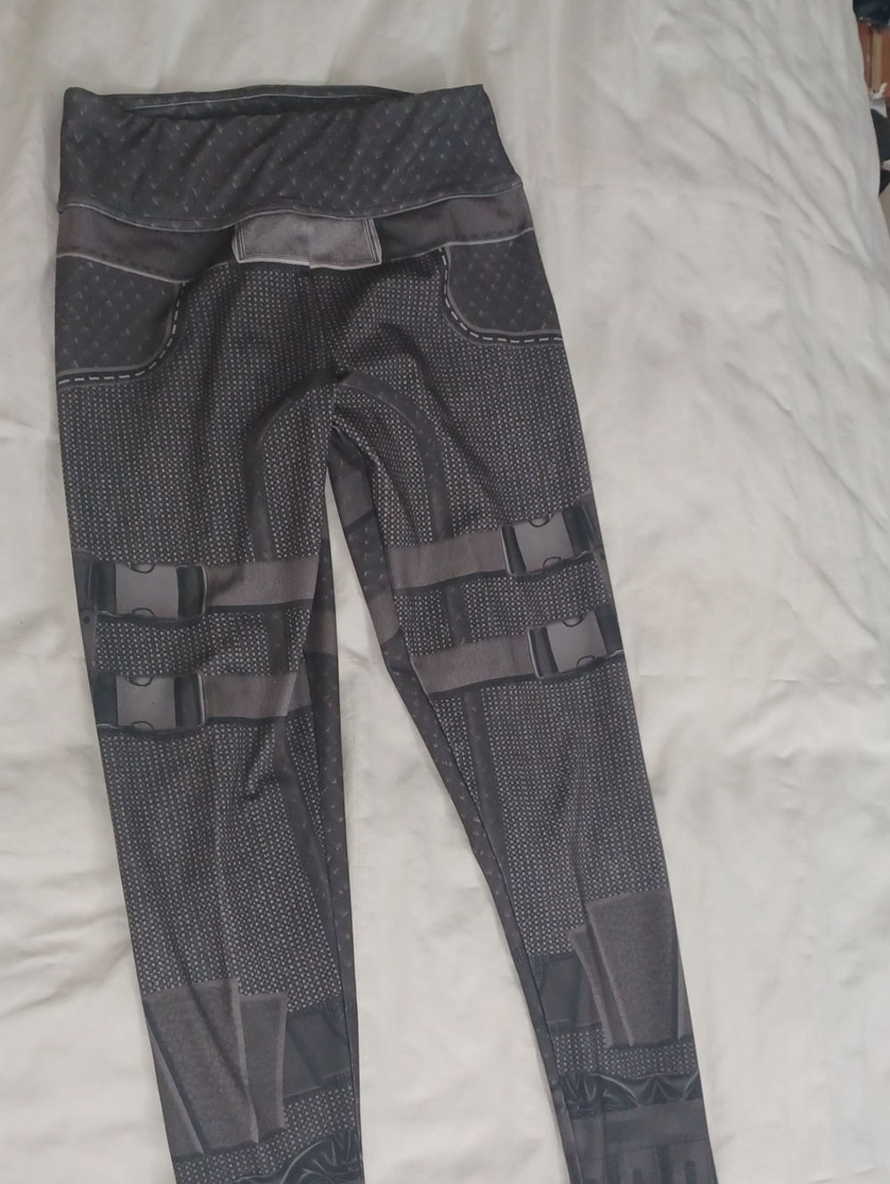 Grey Graphic Athletic Leggings